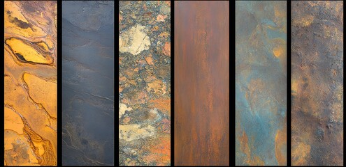 Textured Rusty Metal Panels