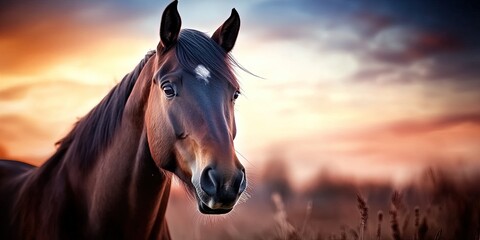 Fototapeta premium photo of american quarter horse 