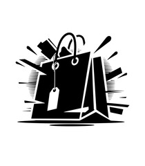 sale lettering with paint splashes on black background