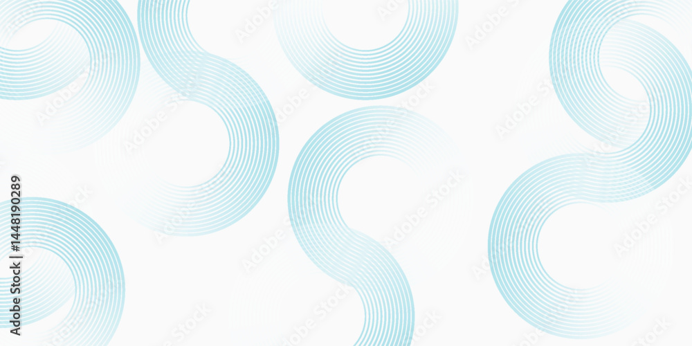 Canvas Prints abstract blue circle lines on white background. geometric stripe line art design. modern gradient li