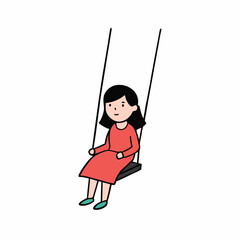 girl on swing