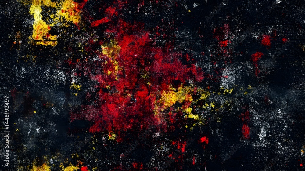 Poster a vibrant abstract design with bold color splashes.