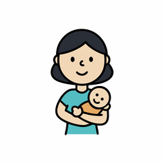 Mother Holding a baby