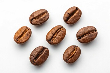Naklejka premium coffee beans isolated on white background 