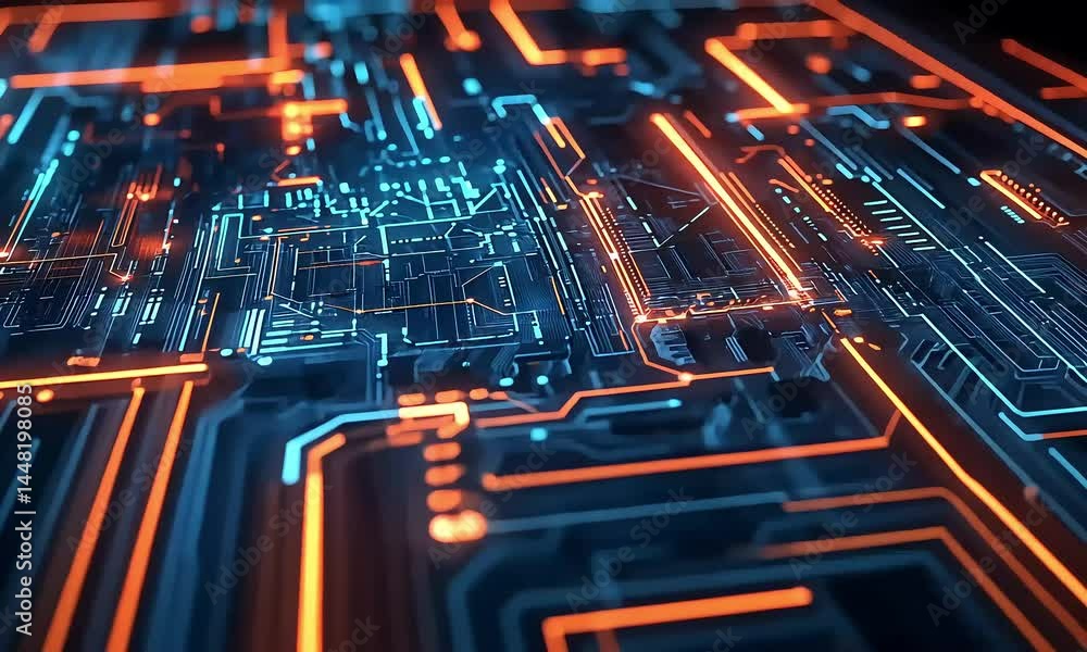Aufkleber abstract technological network background image