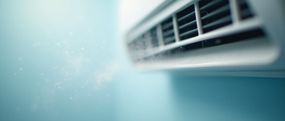 Modern Air Conditioning Vent with Cool Air Stream
