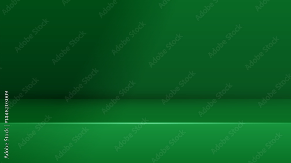Aufkleber green studio room vector. minimal limbo background for product presentation and display mockup. gree