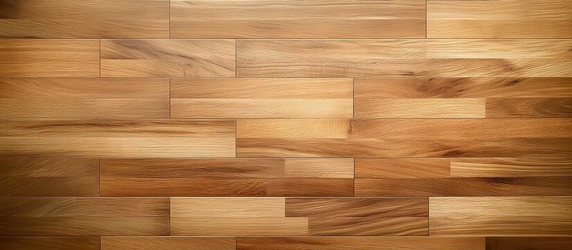 Close-up of light brown wooden floorboards with visible grain