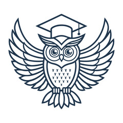 simple and modern owl logo