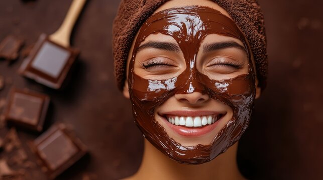 Chocolate Facial Mask. Relaxing treatment