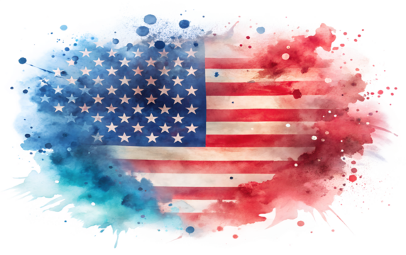 american flag on grunge background