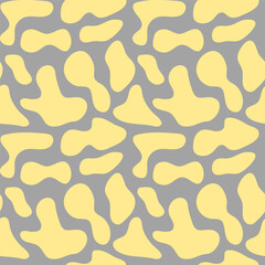 Abstract seamless pattern with yellow blurred spots on isolated background. Vector design for textile, packaging, cover design