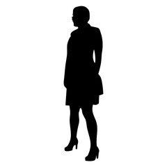 Silhouette of business people posing
