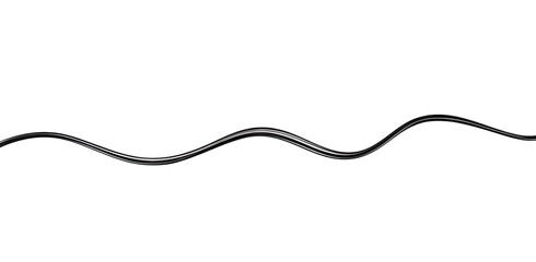 Fototapeta premium A sleek. undulating black wire gracefully curves across a minimalist background. symbolizing connectivity and modern technology. ideal for tech-related themes and design projects