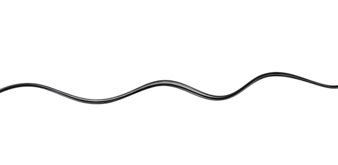 A sleek. undulating black wire gracefully curves across a minimalist background. symbolizing connectivity and modern technology. ideal for tech-related themes and design projects