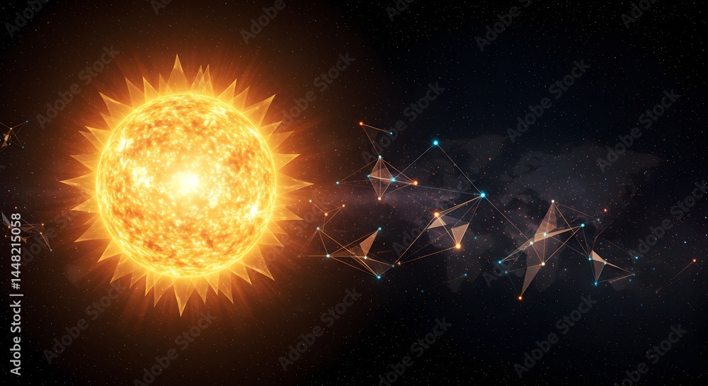 Poster cosmic energy flow: connecting solar power and space network visualization