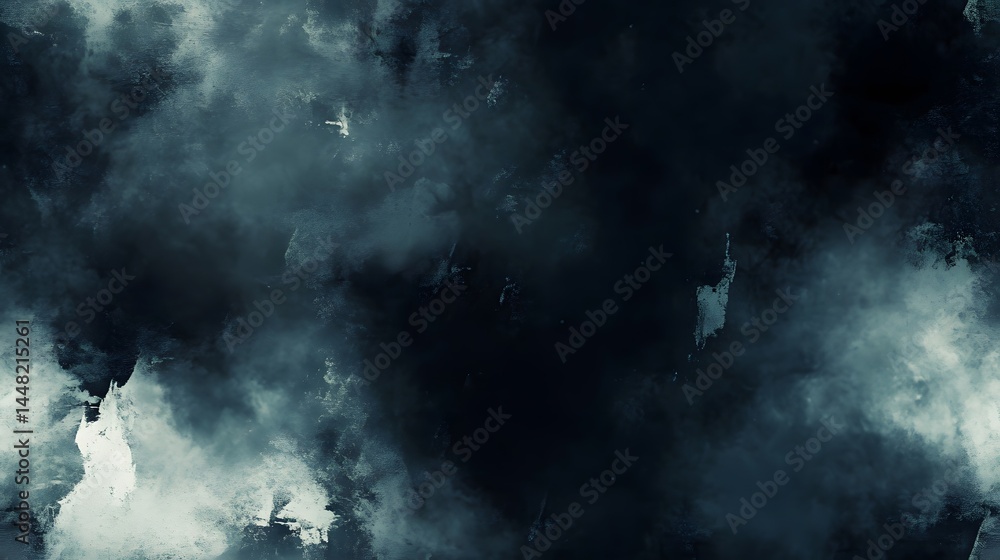 Poster abstract dark textured background design featuring cloudy shapes.