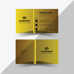 Modern, creative, and simple double-sided landscape orientation clean vector corporate business card template with stylish colour for business and personal use illustration design