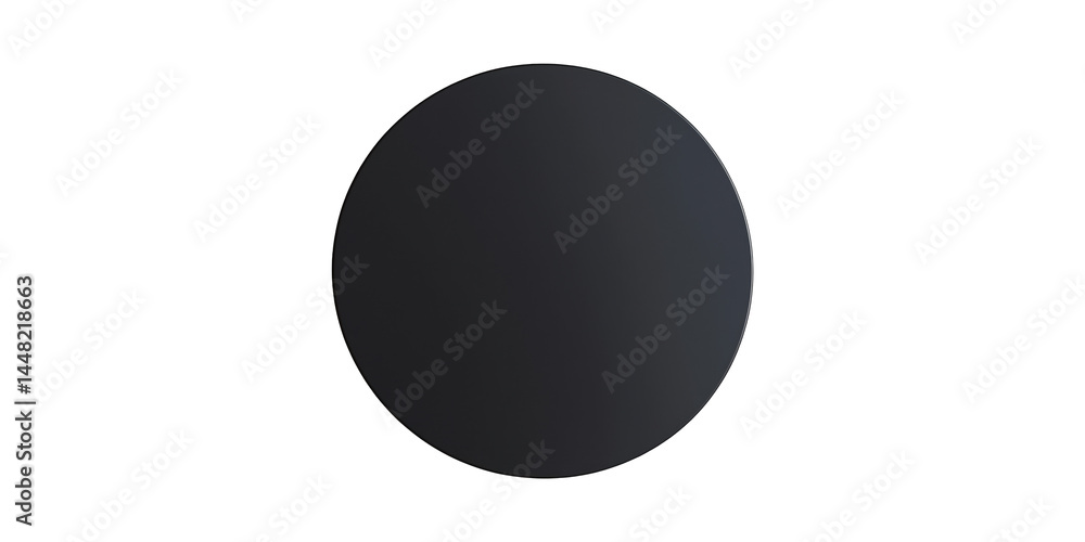 Poster black circular object. minimalist design and modern aesthetic isolated on transparent background