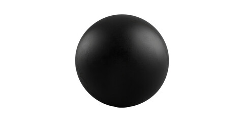 Black Sphere. Minimalist Design And Abstract Art Concept Isolated On Transparent Background