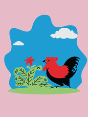 logo cap mangkok ayam jago