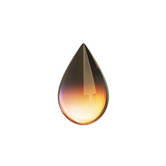 Fototapeta premium Luminous Golden Oil Drop - Abstract Energy and Fuel Concept