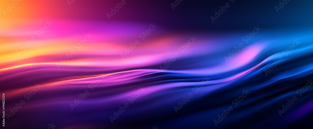 Aufkleber harmonious flow of luminous colors creating an ethereal, dreamlike abstract design