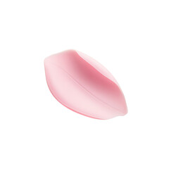 Fototapeta premium Pink Petal-Shaped Cream Swatch on Black Background