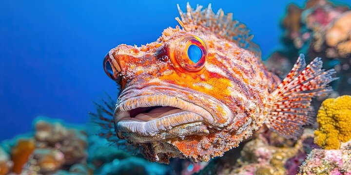 photo of stonefish underwater in the ocean
