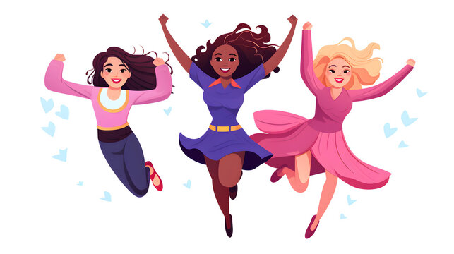 Empowering hand-drawn feminist poster design for girl power advocacy campaign