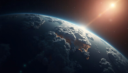 Fototapeta premium Earth from Outer Space