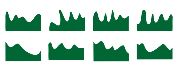 Abstract Design Element for Top and Bottom Web Page. Divider Shape for Website Set. Wave Shape, Curve Line, Drops Separator Effects Collection For Banner, Poster, App