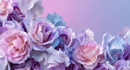 Beautiful abstract background featuring dusty purple, rose, blue, and pink gradients. Elegant lilac backdrop with ample space for design. Ideal for Valentine’s Day, Mother’s Day, baby birthdays, and