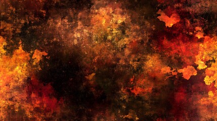 Abstract design with vibrant autumnal color palette.