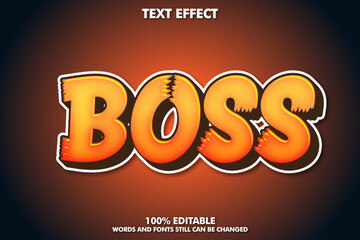 Obraz premium BOSS gold 3D text design for holiday celebration card.