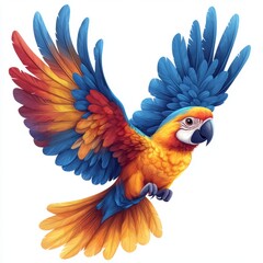 Obraz premium A colorful blue and yellow macaw, also known as a blue and gold macaw ara, is a bright tropical parrot with a strong beak and vibrant feathers