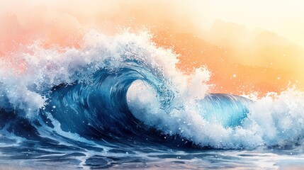 Majestic Ocean Wave at Sunrise