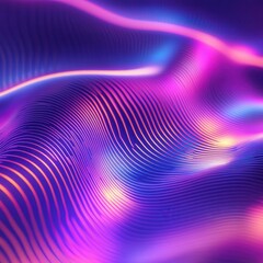 Fototapeta premium Vibrant Purple and Pink Neon Light Waves Background