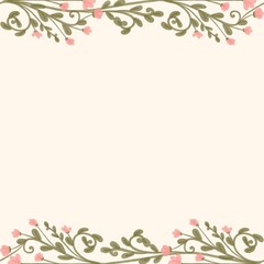 Seamless watercolour and unique floral pattern background for covers, notes, Soft backgrounds colour. Watercolour art work. Flower stalk. Pink flower. 
