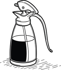 hand drawn vector illustration of a bottle