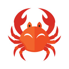 Simple Crab Head with Claws Showing for Seafood Branding