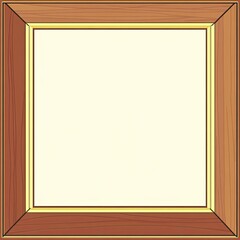 Empty wooden picture frame