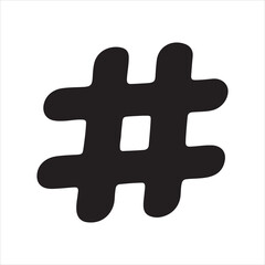 Hashtag Symbol – Viral Tag Icon for Digital Content and Posts