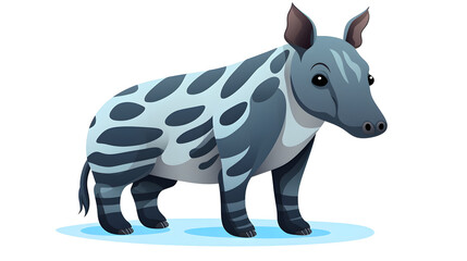 Fototapeta premium Cheerful Tapir Cartoon Vector Illustration for Creative Design Projects