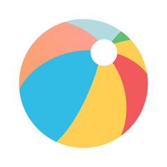 Beach Ball Icon Representing Summer Fun and Seaside Recreation