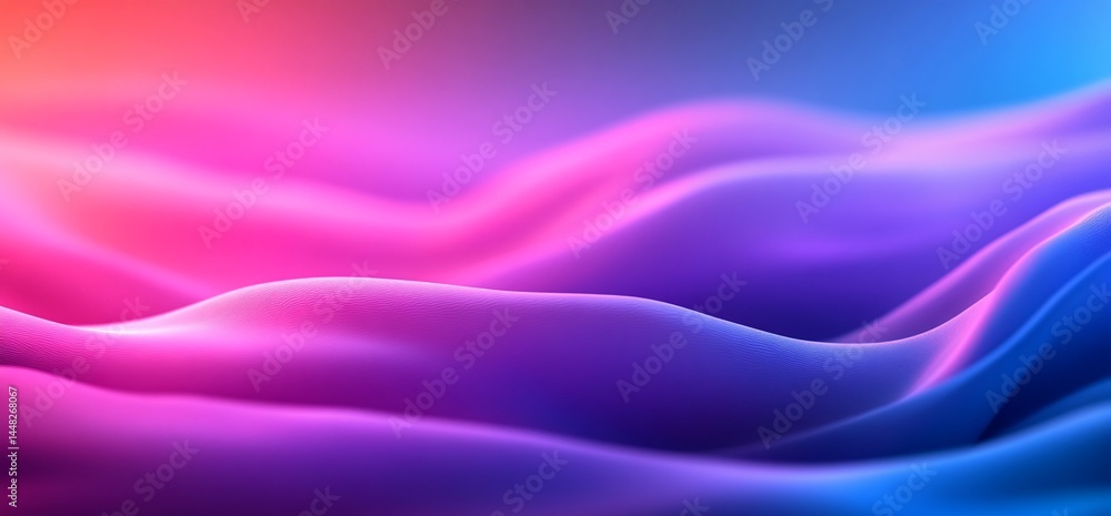Poster abstract flowing gradient waves with vibrant colors and smooth textures