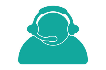 customer care service icon, headphones icon vector illustration.