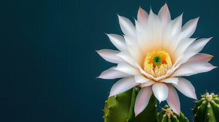 Queen of the Night Cactus, blooming only once a year, surrounded by deep twilight hues