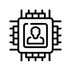 Microchip with Profile Representing Biometric Identification and Digital Security