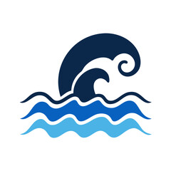 Obraz premium Ocean Waves Icon Representing Surfing and Seaside Adventure